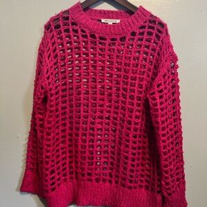 Urban Outfitters Fuchsia Open Knit Sweater